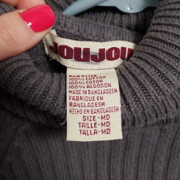 Jou Jou Grey Turtleneck Sweater - Picture 2 of 2